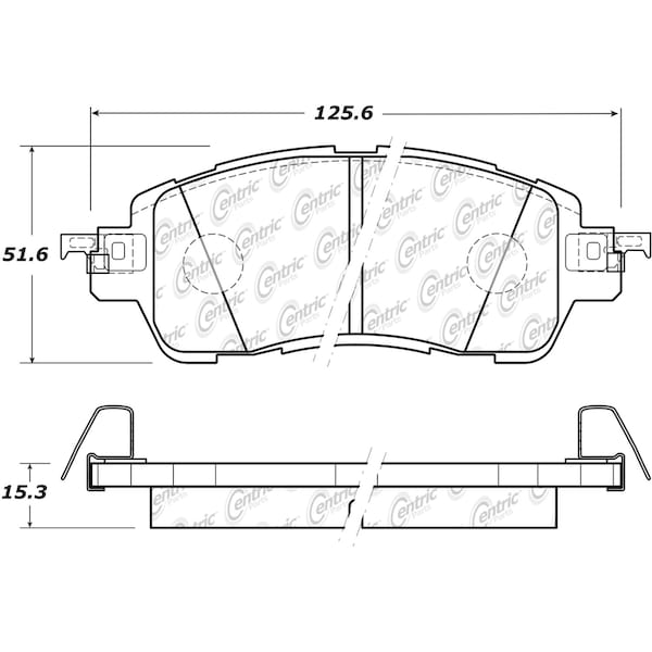 Centric Parts Disc Brake Pad Set, 105.18520 105.18520 - main