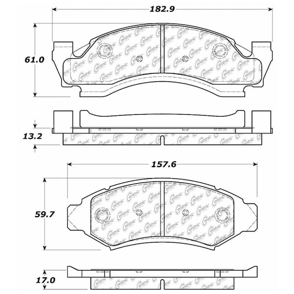 Centric Parts Disc Brake Pad Set, 106.03750, Front 106.03750 - main