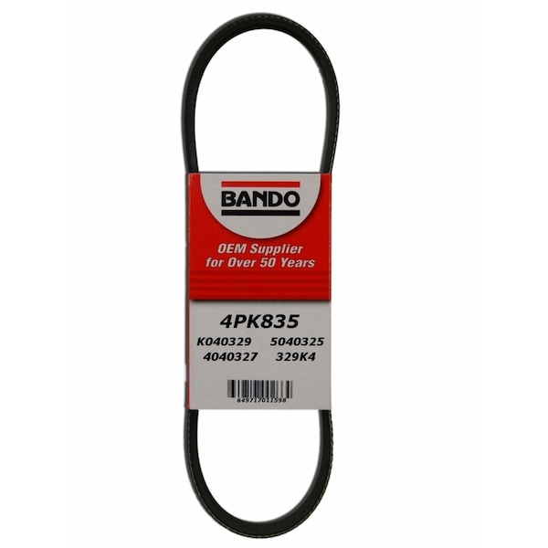 Bando Rib Ace Precision Engineered V-Ribbed Belt - Compressor, 4PK835 4PK835 - main