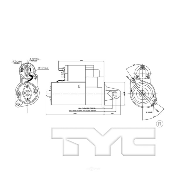 Tyc Starter Motor, 1-17852 1-17852 | Zoro