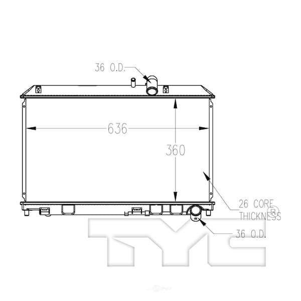 Tyc Radiator 2004-2008 Mazda RX-8 1.3L, 2695 2695 - main