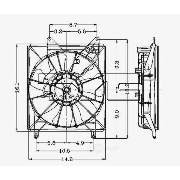 Tyc Engine Cooling Fan Assembly 2000-2004 Toyota Avalon, 600370 600370 - main