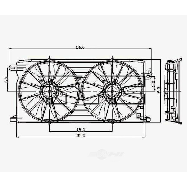 Tyc Dual Radiator and Condenser Fan Assembly, 620320 620320 - main
