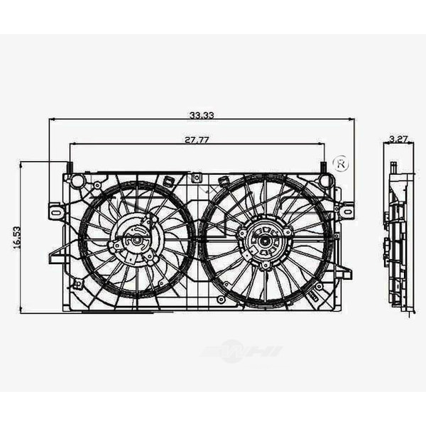 Tyc Dual Radiator and Condenser Fan Assembly, 621420 621420 - main