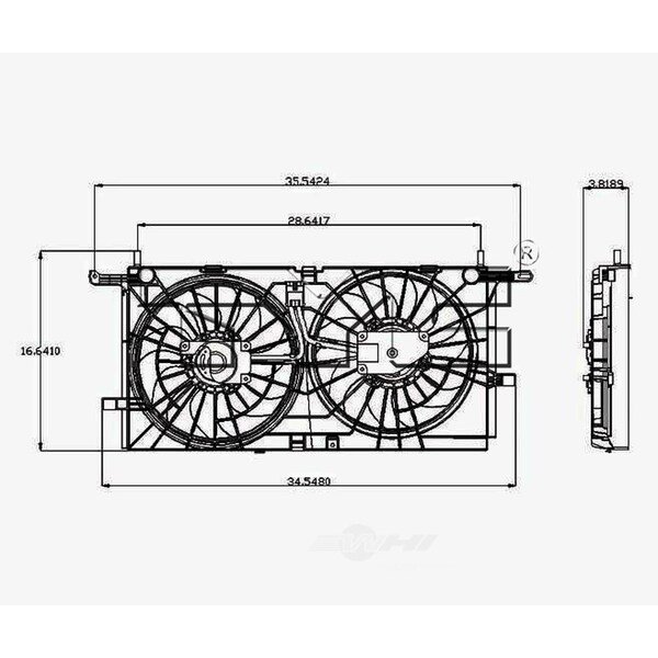 Tyc Dual Radiator and Condenser Fan Assembly, 621530 621530 - main