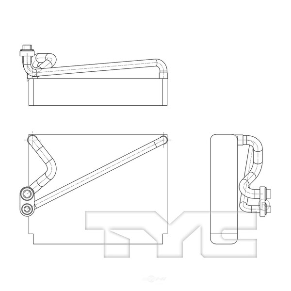 Tyc A/C Evaporator Core 2002-2005 Subaru Impreza 2.0L, 97133 97133 - main