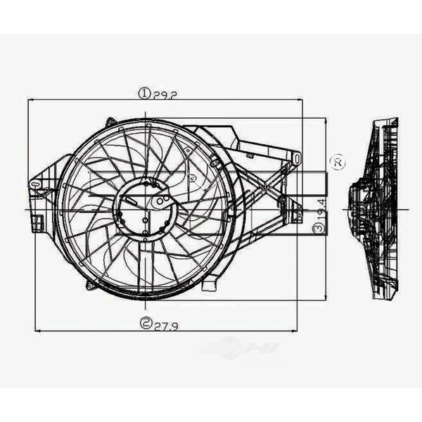 Tyc Dual Radiator and Condenser Fan Assembly, 620460 620460 - main
