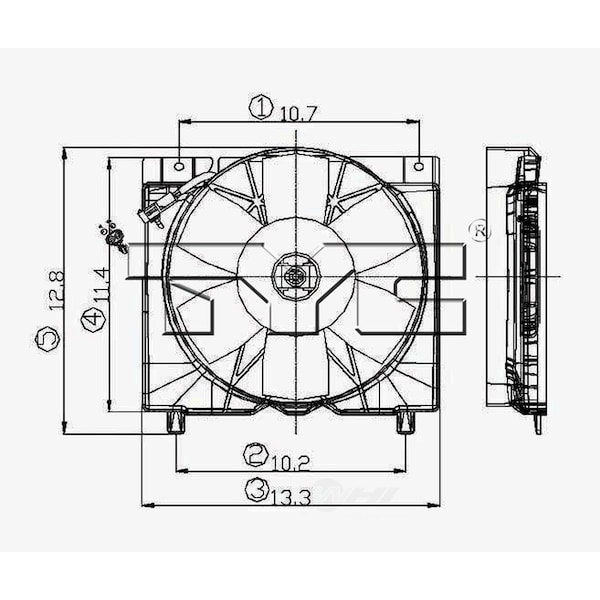 Tyc Dual Radiator and Condenser Fan Assembly, 620540 620540 - main