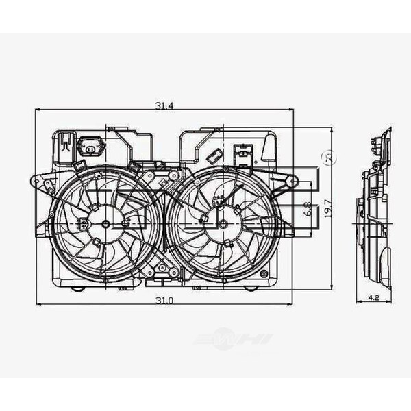 Tyc Dual Radiator and Condenser Fan Assembly, 620670 620670 - main