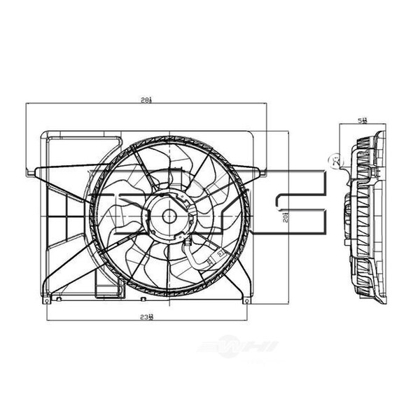 Tyc Dual Radiator and Condenser Fan Assembly, 621340 621340 - main