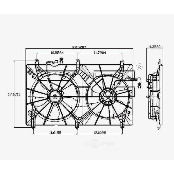 Tyc Dual Radiator and Condenser Fan Assembly, 621580 621580 - main