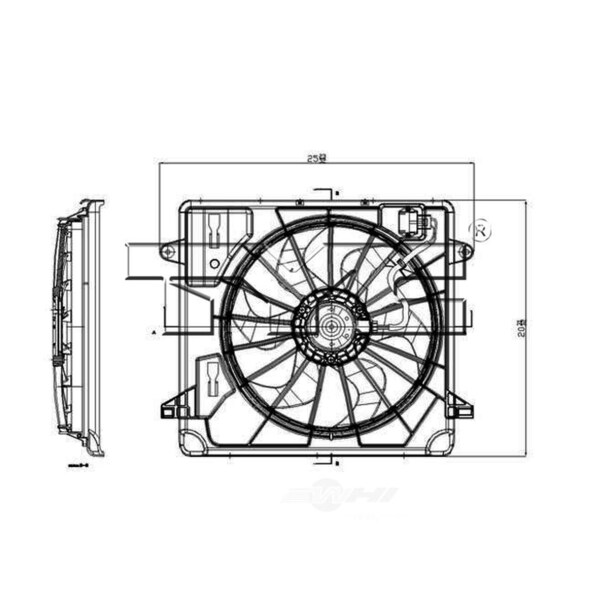 Tyc Dual Radiator and Condenser Fan Assembly, 621680 621680 - main