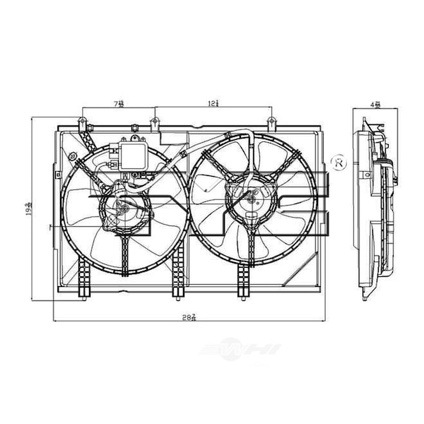 Tyc Dual Radiator and Condenser Fan Assembly, 621820 621820 - main