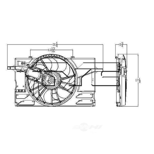 Tyc Dual Radiator and Condenser Fan Assembly, 622090 622090 - main