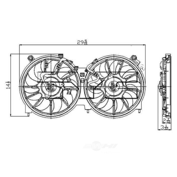 Tyc Dual Radiator and Condenser Fan Assembly, 622110 622110 - main