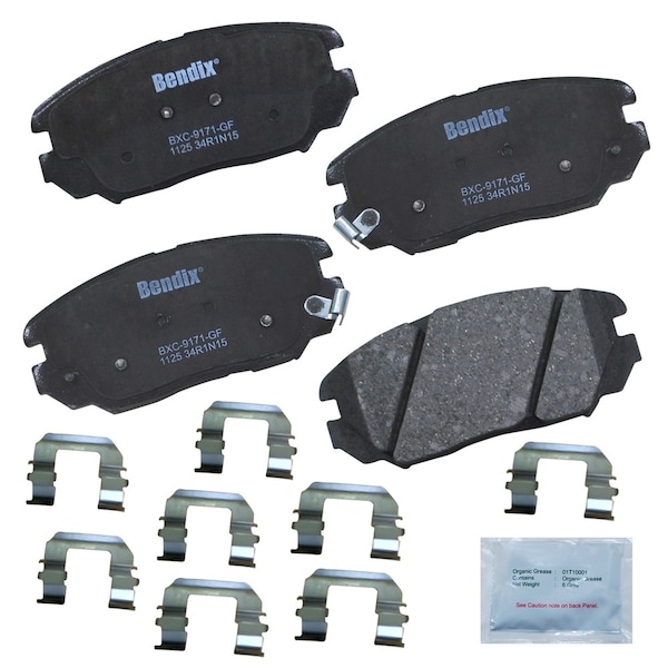 Bendix Bendix Premium Copper Free Ceramic BPR Disc Brake Pad - Front, CFC1125 CFC1125 - main