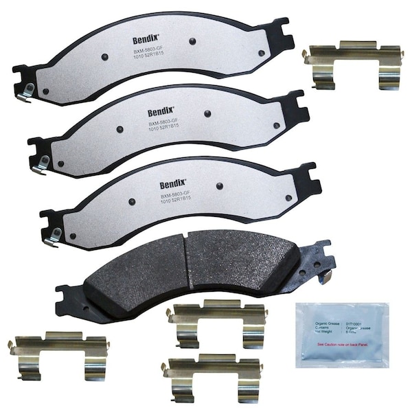Bendix Fleet Metlok Semi-Metallic SDR Disc Brake Pad - Rear, MKD1010FM MKD1010FM - main
