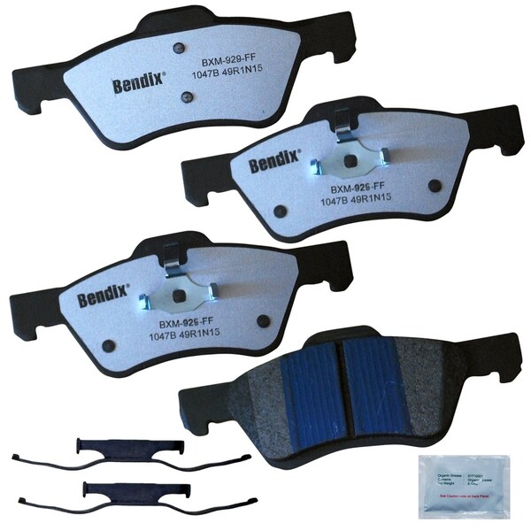 Bendix Fleet Metlok Semi-Metallic SDR Disc Brake Pad - Front, MKD1047BFM MKD1047BFM - main