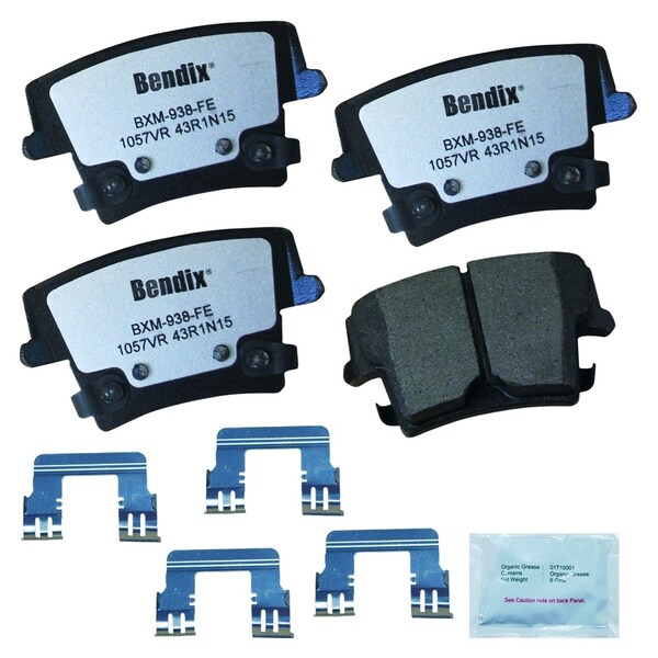 Bendix Fleet Metlok Semi-Metallic SDR Disc Brake Pad - Rear, MKD1057VRFM MKD1057VRFM - main