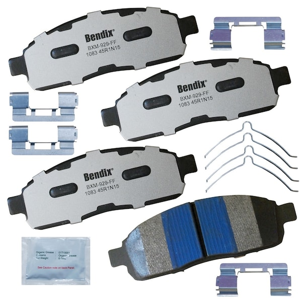 Bendix Fleet Metlok Semi-Metallic SDR Disc Brake Pad - Front, MKD1083FM MKD1083FM - main