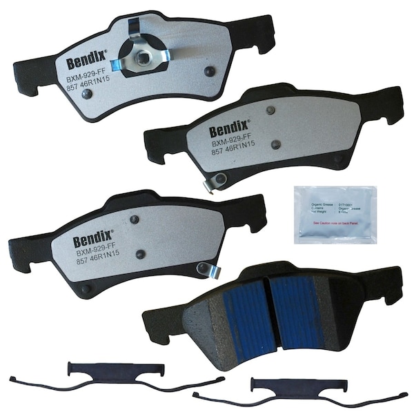 Bendix Fleet Metlok Semi-Metallic SDR Disc Brake Pad - Front, MKD857FM MKD857FM - main