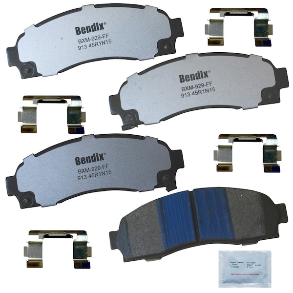 Bendix Fleet Metlok Semi-Metallic SDR Disc Brake Pad - Front, MKD913FM MKD913FM - main