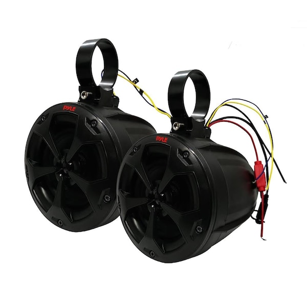 4 Waterproof Off-Road Bluetooth Speakers -800W Power w/ Amplified, Black