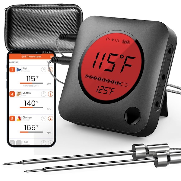 Nutrichef Smart Bt Bbq Grill Thermometer PWIRBBQ299