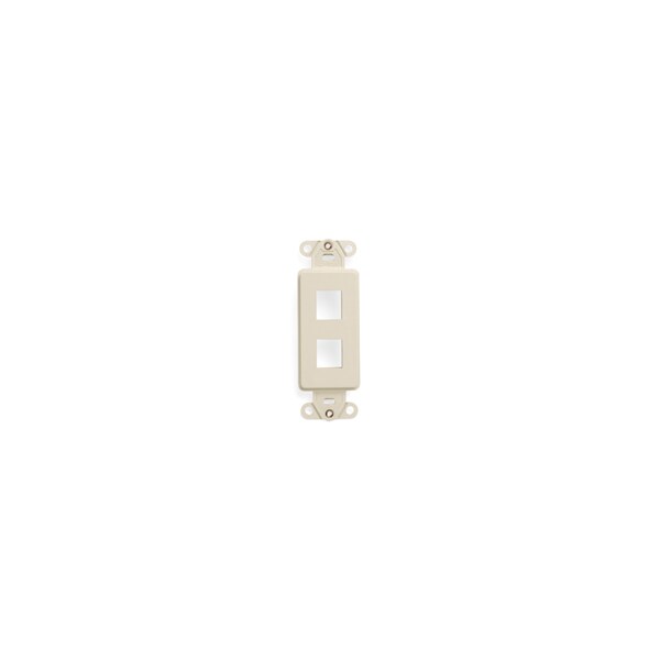 Leviton 41646-A Quickport Decora Insert, 6-Port, Mandelfarben, Für Multimedia-Wandanschlüsse