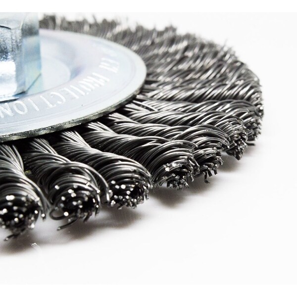 thumbnail image 2 of 6 X 5/8-11 Stringer Bead Wire Wheel For Angle Grinder – Carbon Steel, Mercer 186030B 2 of 3