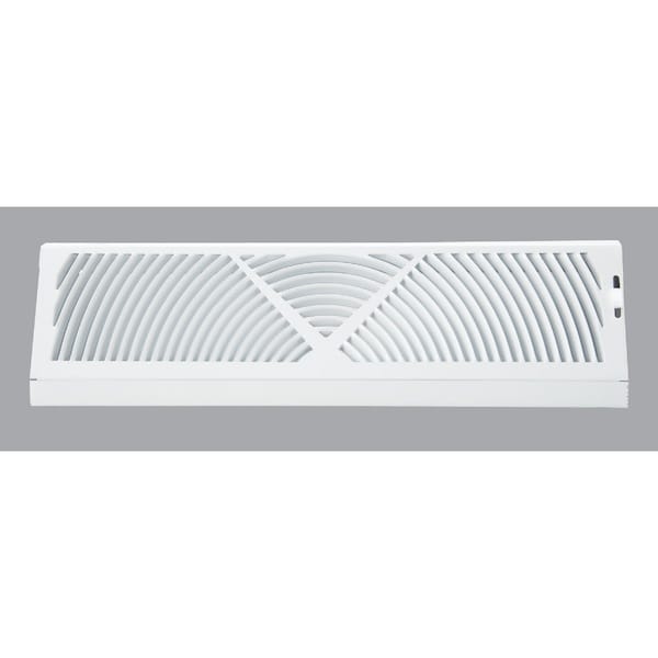 Home Impressions 18 In. White Steel Baseboard Diffuser 1BB1800WH | Zoro
