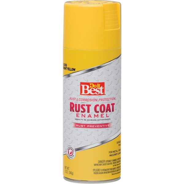 Yellow Anti Rust All-Source Rust Coat Gloss Bright Yellow 12 Oz. Anti-Rust Spray Paint ...