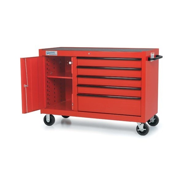 Williams Tool Cabinet, 5 Drawer, Red, 55 in W W55RC5BS | Zoro