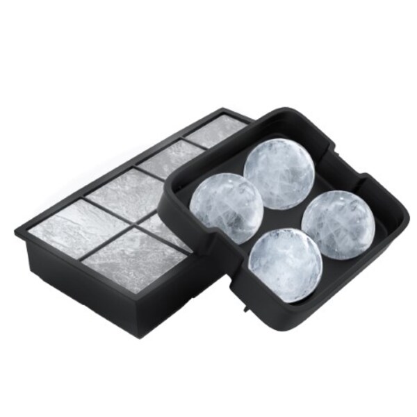Silicone Ice Cube Trays (Set of 3) Whiskey Ice Ball Molds, Ice