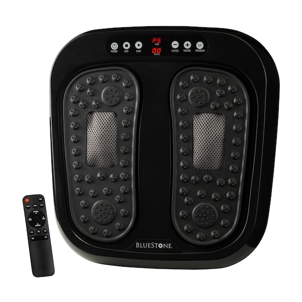 Wakeman Foot Massager, Vibrating Platform with Rotating Acupressure for Feet and Legs, Black, 80-5197