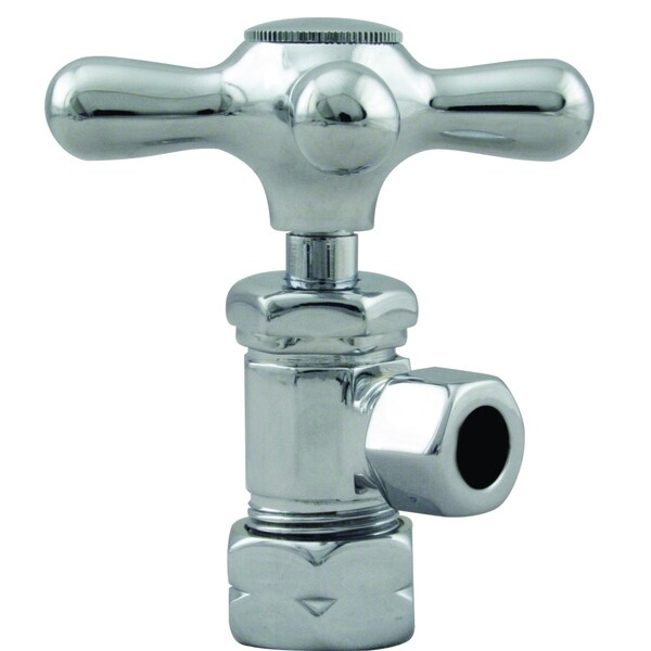 Westbrass 1/4-Turn Cross Handle Angle Stop, 1/2" IPS X 3/8" OD, Oil Rubbed Bronze, D103BX-12, Tools & Home Improvement - Canada