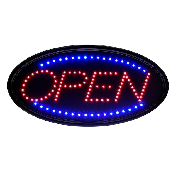 Alpine Industries LED Open Sign, Oval, 19