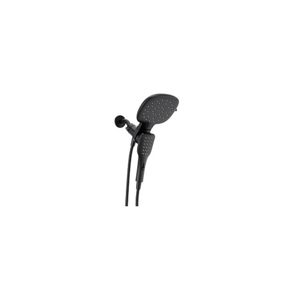 Moen 90 Degree 6" Single-Function Rainshower Showerhead Kit, Square, 2.5 GPM, Matte Black - S6340BL - View #3