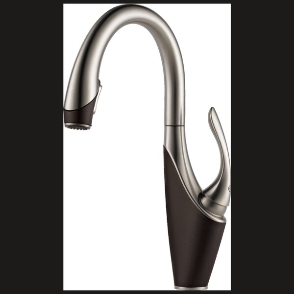 Brizo Vuelo Single Handle Pull-Down Kitchen Faucet 63055LF-SSCO | Zoro