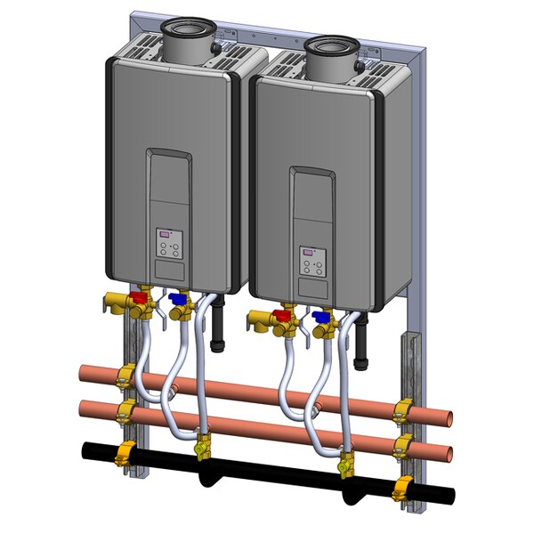 Rinnai Int Wall Hang Rack, 2 Unit Lpg, W/Rl94 TRW02HEiP | Zoro