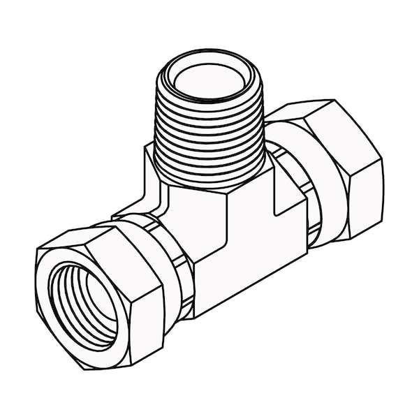 Tompkin Rods Tompkins Hydraulic Fitting, Steel04MP-04FPX-04FPX TEE 1601-04-04-04 | Zoro