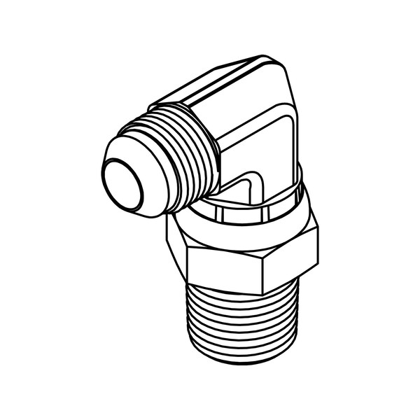 Tompkin Rods Tompkins Hydraulic Fitting-Steel08MJ-06MPX 90 2501-S-08-06 | Zoro