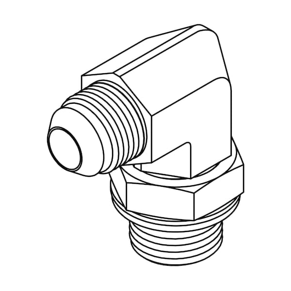 Tompkin Rods Tompkins Hydraulic Fitting, International 04MJ-06MBSPP 90 3801-04-06 | Zoro