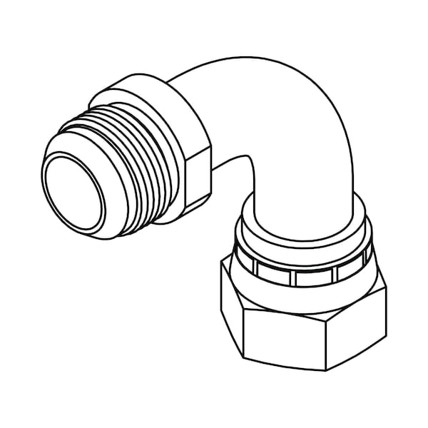 Tompkin Rods Tompkins Hydraulic Fitting-Steel08MJ-08FJX 90 NB BENT TUBE 1.85