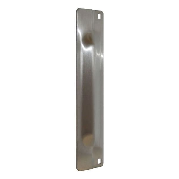 3x11 Inch Silver Latch Guard - Steel Security Plate For Outswing Doors