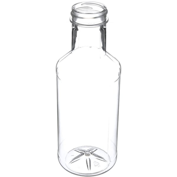 Tricorbraun 16 oz Clear PET Plastic Round Carafe/Decanter- 38-400 Neck Finish 093455 - main