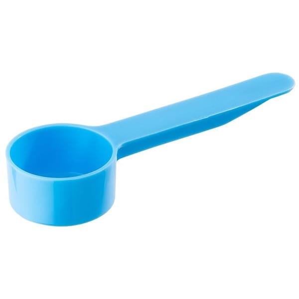 Tricorbraun 5 cc Blue PP Plastic Round Short Handled Scoop 3.0" Total Length 033334 - main