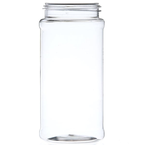 Spice Jars – 16 oz. clear plastic pet spice jars storage container