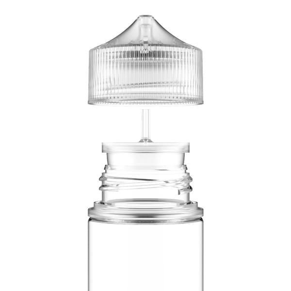 Tricorbraun 120 Ml Pet Cylinder Clear, Round, Special, Nozzle, Natural Crc/Te Cap With Breakaway Band 137695 - main