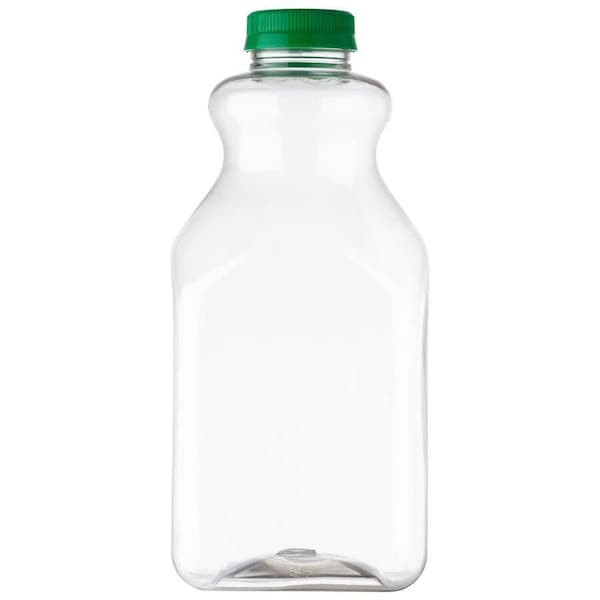 Tricorbraun 59 Oz Pet Pinch Clear, Square, 43Tamper Evident, Juice, W/ Green P/P Tamper Evident Closure 141692 - main